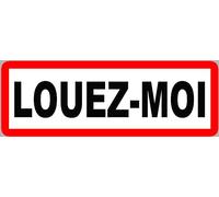 Louez-moi fond blanc (15x5cm) - Autocollant/Sticker