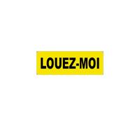 Louez-moi fond jaune (15x5cm) - Sticker/autocollant