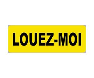 Louez-moi fond jaune (29.5x10.5cm) - Autocollant(sticker)