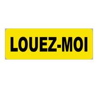 Louez-Moi Fond Jaune (29.5x10.5cm) - Sticker/Autocollant