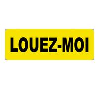 Louez-moi fond jaune (29.5x10.5cm) - Sticker/autocollant