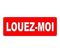 Louez-moi fond rouge (15x5cm) - Sticker/autocollant Rouge G