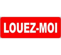 Louez-moi fond rouge (29.5x10.5cm) - Sticker/autocollant