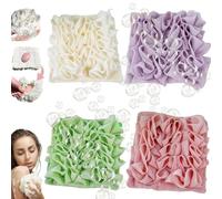 Loufee, éponge de luffa de bain 2-en-1, gant de toilette en luffa loufee, éponge de bain exfoliante, luffa et gant de toilette doux leeffa (4PCS-C)