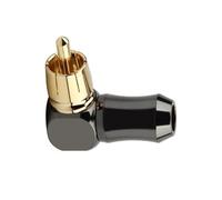 Loufy 1 Pièces Connecteur RCA Prise Audio Mâle Connecteur de Borne de Haut-Parleur Coudé à Angle Droit de 90 Degrés pour Souder des Accessoires de Remplacement de Câble Vidéo