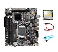 Loufy Carte MèRe H55 LGA1156 Prend en Charge I3 530 I5 760 Series CPU DDR3 Carte MèRe + I3 540 CPU + Câble SATA + Câble de Commutation