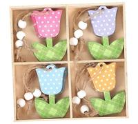 Loufy Lot de 12 décorations de tulipes - Pour la fête des mères, l'été - Cadeaux d'arbre - Décoration d'intérieur