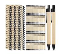 Loufy Lot de 200 stylos à bille respectueux de l'environnement en papier recyclé pour bureau, école