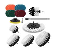 Loufy Lot de 21 embouts de brosse de forage, brosse à récurer puissante pour le nettoyage, brosses à récurer multi-usages avec embout prolongé