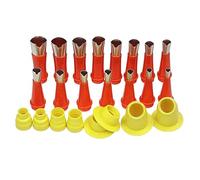 Loufy Lot de 23 seringues à froid en acier inoxydable - Buse en V - Applicateur de finition en silicone - Outil de finition d'évier de cuisine - Durable - Installation facile