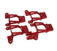 Loufy Lot de 4 supports d'amortisseurs avant et arrière en aluminium pour 1/10 RC Crawler -4 supports universels pour amortisseurs TRX4, rouge