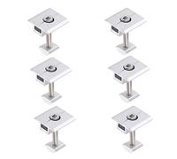 Loufy Lot de 6 pinces centrales en forme de T en alliage d'aluminium photovoltaïque pour panneau solaire 30 mm