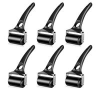 Loufy Lot de 6 rouleaux en caoutchouc Brayer 2 - Noir - Parfait pour coller, imprimer, colorier, peindre, blocage, papier, art, durable, facile à utiliser