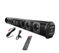 Loufy Système de Haut-Parleurs de Barre de Son Bluetooth sans avec Connexion Filaire et sans pour Un Son Stéréo Surround pour Home Cinéma, TV, Projecteur, Travail Soigné