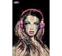 Loui Jover - DJ Girl - affiche d'art - taille 61x91,5cm