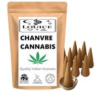 LOUICE Encens Cônes Senteur Chanvre - Lot de 10 et Porte-Encens Inclus