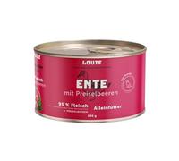 LOUIE Nourriture humide pour chien canard et canneberges 200 g - Aliment complet avec 95 % de viande de canard, source naturelle de calcium et de phosphore, sans conservateurs, 100 % naturel, UE