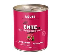 LOUIE Nourriture humide pour chien canard et canneberges 800 g - Aliment complet avec 95 % de viande de canard, source naturelle de calcium et de phosphore, sans conservateurs, 100 % naturel, UE