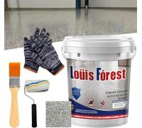 Louis Forest Peinture de sol époxy Resine Sol Exterieur, revêtement de sol époxy effet marbre brillant, imperméable et antidérapant, sûr et respectueux de l'environnement (multicolore)