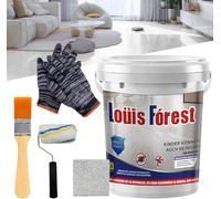 Louis Forest Peinture de sol époxy Resine Sol Exterieur, revêtement de sol époxy effet marbre brillant, imperméable et antidérapant, sûr et respectueux de l'environnement (Gris sésame)