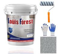 Louis Forest Peinture époxy pour sol en sable coloré Peinture époxy pour sols en béton, revêtement Fl-oor Louis Forest, Pintura Epoxica Para Pisos, imperméable et antidérapante (gris sésame)