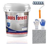 Louis Forest Peinture pour sol en résine époxy, peinture à sable époxy pour le béton, le revêtement de sol Louis Forest Fl-oor Coating, Pintura Epoxica Para Pisos, imperméable et antidérapant (gris