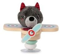 LILLIPUTIENS - Louis en Avion Swing à Ventouse - Jouet interactif pour bébés avec grelot et Anneaux en Bois - Stimule la motricité Fine, la Vue et l’ouïe - Dès 6 Mois - Jeu d'éveil - 83522