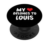 Louis - Mon cœur Appartient à Louis - l'amour PopSockets PopGrip Adhésif