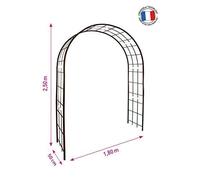Louis Moulin 3006 Arche Pour Plantes Grimpantes Métal Fer Vieilli 180 X 50 X 250 Cm