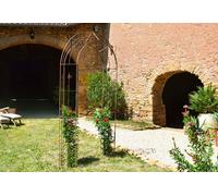 Louis Moulin Arche de jardin en métal Louis Moulin - Fleur de Lys rouille 130 x 240 cm - 8822