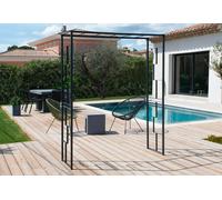 Arche de Jardin Linéale en Tube carré de 25 mm - 155x50x198 cm - Anthracite - Made in France