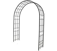 LOUIS MOULIN-Arche double de jardin avec treillis en fer vieilli