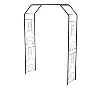 Louis Moulin Arche Jardin Art Déco - Support Plantes Grimpantes et Rosiers - Métal Noir Charbon - Grand Passage 180 x 234 cm - Fabriqué en France