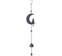 Carillon à vent chat lune avec perles Louis Moulin Gris 17,5x92 cm
