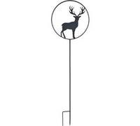 Déco de jardin à piquer en forme de cerf - 35x122,5cm - anthracite