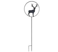Louis Moulin Décoration Jardin à Planter Cerf - 122 cm, Motif Découpé en Métal, Peinture Époxy Résistante aux UV et au Gel, Idéale pour Jardin, Terrasse et Parterre