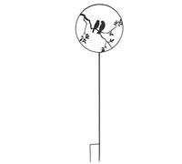 Louis Moulin Décoration Jardin à Planter Oiseaux - 122 cm, Motif Découpé en Métal, Peinture Époxy Résistante aux UV et au Gel, Idéale pour Jardin, Terrasse et Parterre