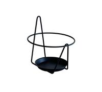 Louis Moulin Essentis Porte-Pots Soucoupe Mural Noir Ø 16-18cm - Fixation Murale Discrète - Acier Époxy Anti-Rouille