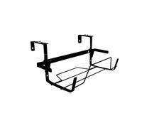 Louis Moulin Essentis Support Jardinière Extensible Fer Plat Noir - Réglable Balcon Rambarde - Acier Époxy Résistant Gel UV