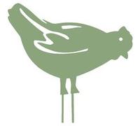 Louis Moulin Figurine à piquer Poule - 28x39 cm - vert clair Vert G