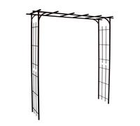 LOUIS MOULIN-Grande pergola à tubes carrés en fer vieilli