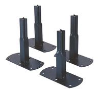 Louis Moulin Pack 4 Pieds Tube carré 20 mm à Visser Anthracite 13x6x12 cm Accessoire de Fixation pour Arches, Métal, Unique