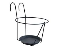 Louis Moulin Porte-pots soucoupe crochet 25 cm - Anthracite - Made in France