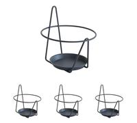 Louis Moulin Porte-Pots Soucoupe Mural 16-18 cm - Anthracite - Made in France, Unique (Lot de 4)