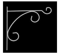 LOUIS MOULIN-Potence en fer rond blanc 32 cm