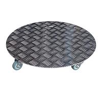 Louis MOULIN - Roule-plante Aluminium Ø50 cm - 5 roulettes (1 avec frein) - Fabriqué en France