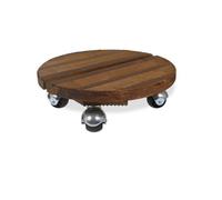 LOUIS MOULIN-Roule plante en bois modèle petit rond marron diamètre 30 cm