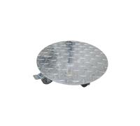 Louis Moulin Roule Plante Rond Aluminium - Support à Roulettes pour Pots de Fleurs - Diamètre 30 cm - Charge Lourde 130 kg - Usage Intérieur et Extérieur