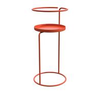 Louis Moulin Sellette Design Cylindra - Support Plante Rond et Bout de Canapé - Métal Époxy Terracotta - H 55 x Ø 23 cm - Intérieur/Extérieur - Fabriqué en France