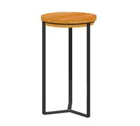 LOUIS MOULIN-Sellette industrielle an acier et bois diamètre 25 x H 50 cm